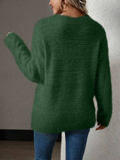 Modischer und gemütlicher V-Ausschnitt Strickpullover für Damen von Aphrodite™.
