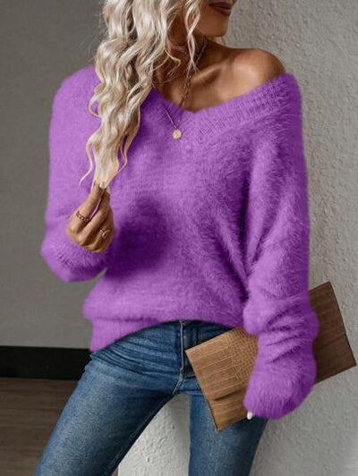 Aphrodite™ V-Ausschnitt Pullover ideal für Herbst- und Winterwetter.
