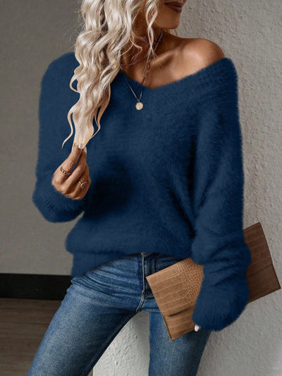 Aphrodite™ vielseitiger V-Ausschnitt Pullover für verschiedene Anlässe.
