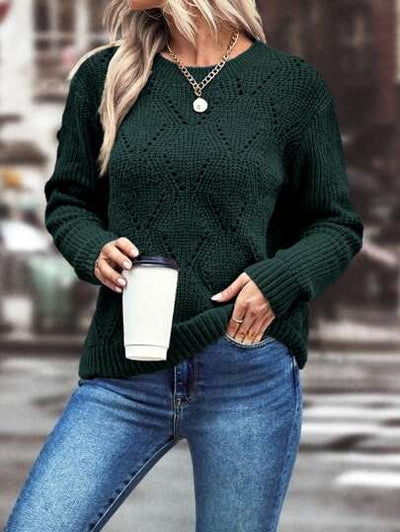 Premium-Qualität Pointelle Strickpullover von Aphrodite™.
