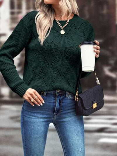 Zeitloser Stil Pointelle Strickpullover von Aphrodite™.
