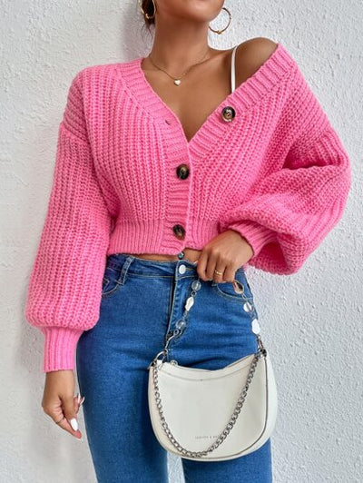 Eleganter Damen-Cardigan mit V-Ausschnitt.