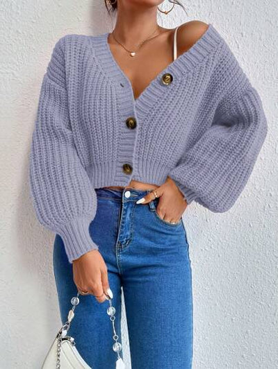 V-Ausschnitt-Cardigan mit mühelosem Stil.