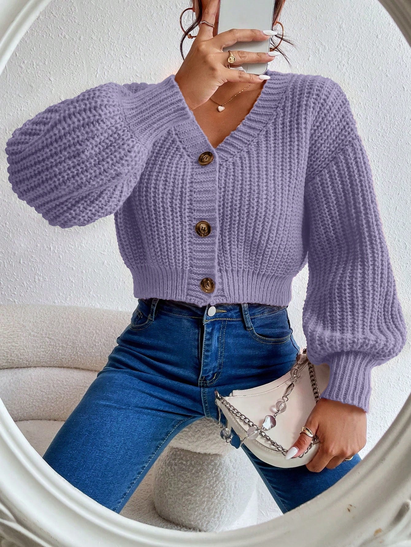Modischer Cardigan für gehobene Casual-Looks.