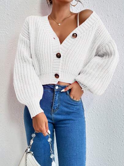 Weicher V-Ausschnitt-Cardigan mit Premium-Design.