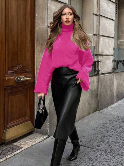 Lässiger, aber kuscheliger Rollkragenpullover von Aphrodite™.
