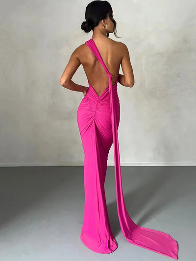 Elegantes One-Shoulder-Design-Maxi-Kleid für Damen von Aphrodite™.
