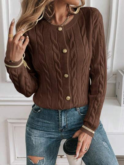 Vielseitige Strickjacke für Damen.