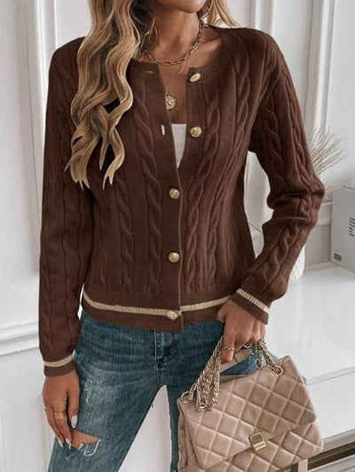 Warme Strickjacke für kühle Herbsttage.