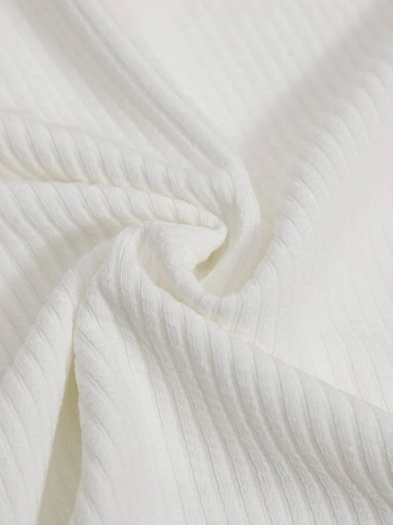 Hochwertiges Aphrodite™ Rippen-Polo-Top, perfekt für alle Anlässe.