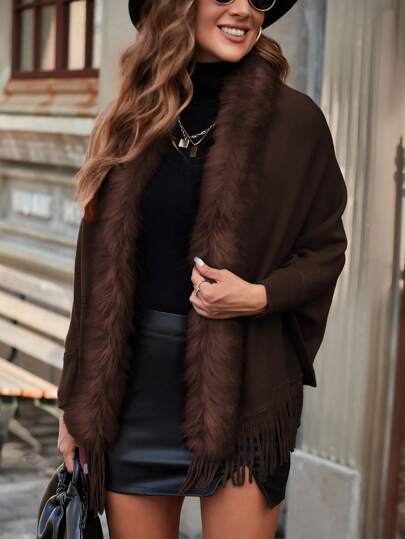 Aphrodite™ schicke Fledermausärmel-Strickjacke für Freizeitkleidung.
