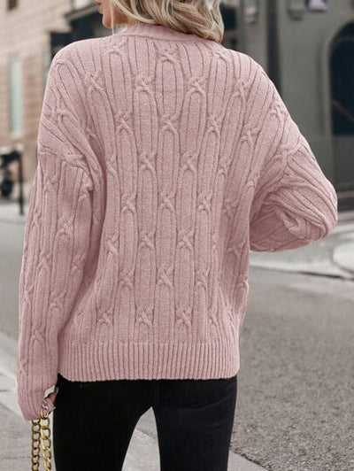 Bequemer Zopfmuster-Pullover für Damen von Aphrodite™.
