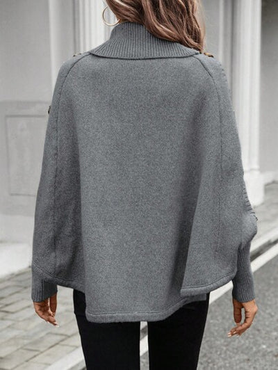Schicker asymmetrischer Pullover für lässige Winterausflüge.
