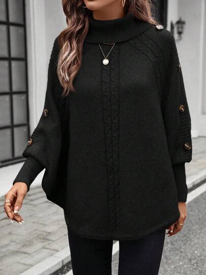 Aphrodite™ Winterpullover mit einzigartiger Saumlinie.
