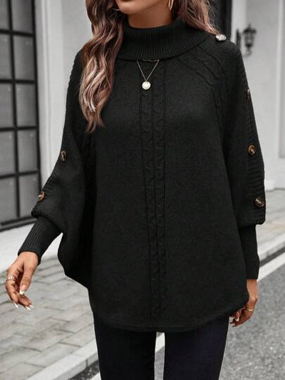 Aphrodite™ Winterpullover mit einzigartiger Saumlinie.
