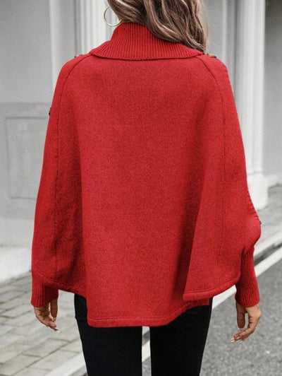 Einzigartiger hochgeschlossener Pullover für legere Eleganz.
