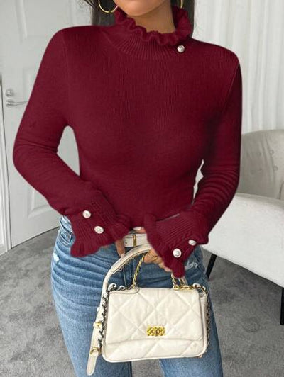 Gemütlicher Strick-Rollkragenpullover für stilvolle Winterlooks von Aphrodite™.
