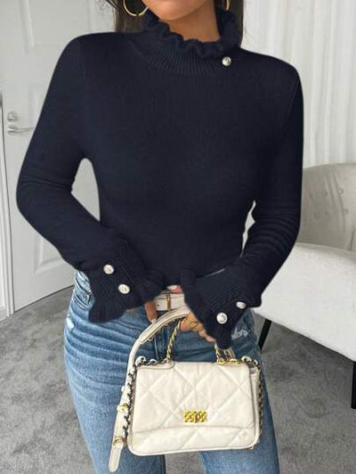Langlebiger und warmer Strick-Rollkragenpullover für Damen von Aphrodite™.
