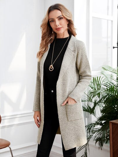 Stilvoller und bequemer Cardigan mit Doppeltaschen für den Alltag.
