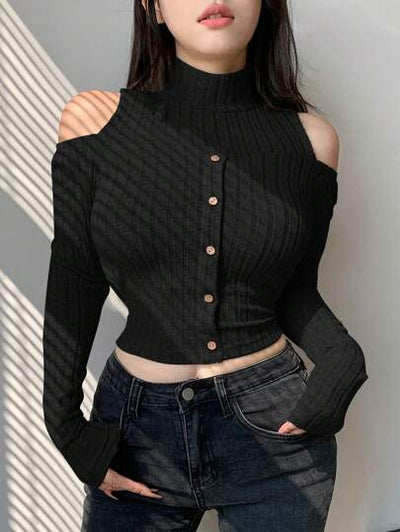Aphrodite™ weiches Stoff-T-Shirt für den Herbst.
