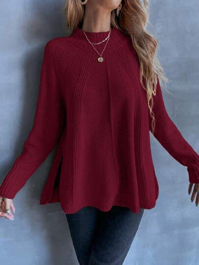 Bequemer und eleganter Aphrodite™ Schlitzsaum-Sweater.
