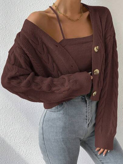 Cropped Strickjacke für Freizeit und Büro
