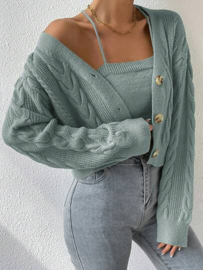 Vielseitige Strickjacke für Freizeit und Arbeit
