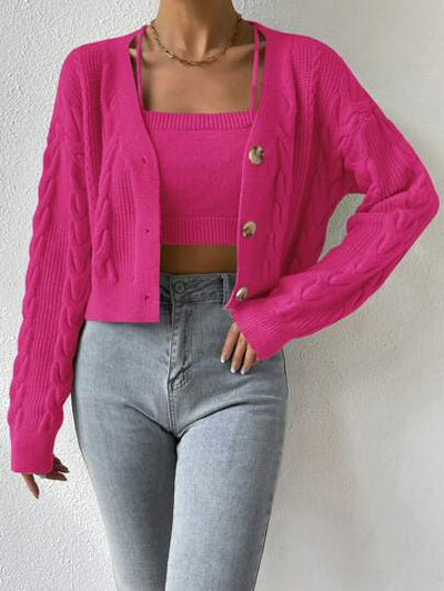 Herbstmode: Cropped Strickjacke von Aphrodite™
