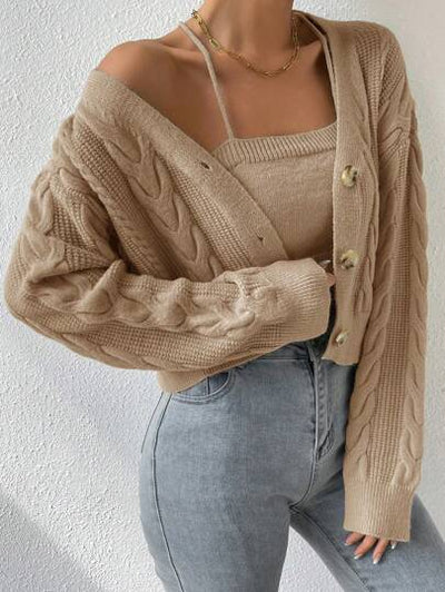 Elegante Cropped Strickjacke von Aphrodite™
