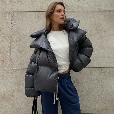 Oversize-Steppjacke, ideal für den Lagenlook, von Aphrodite™.