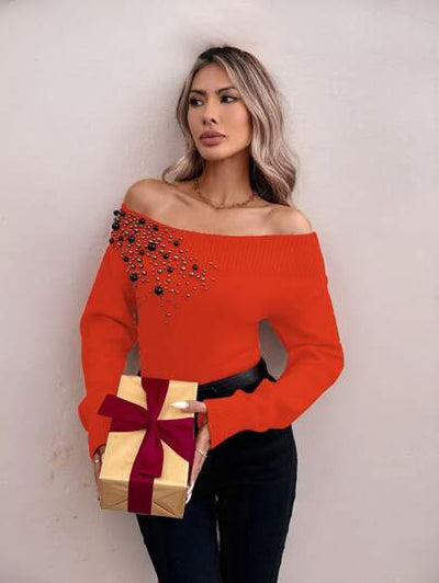 Weicher und langlebiger Pullover mit Perlen von Aphrodite™.
