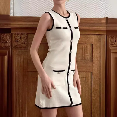 Raffiniertes ärmelloses Minikleid für Damen von Aphrodite™.
