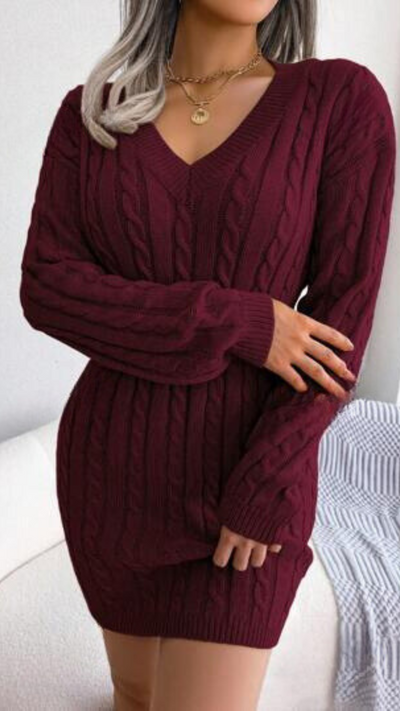 Aphrodite™ gemütliches und schickes Strickkleid für jede Gelegenheit.
