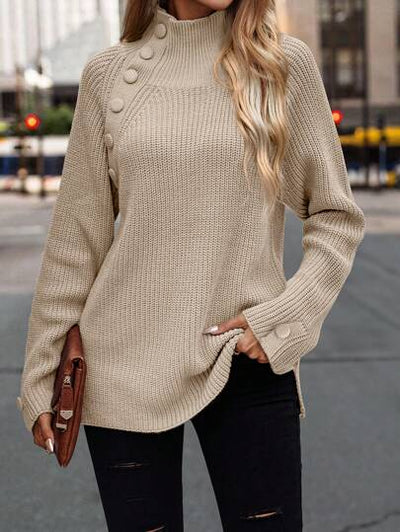 Klassischer Pullover mit Knopfdetails perfekt für den Winter von Aphrodite™.
